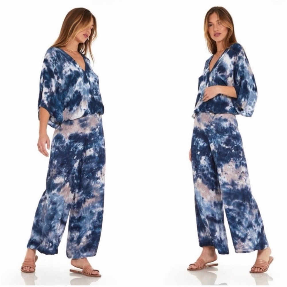 Young Fabulous & Broke Tie-Dye Wide-Leg Palazzo Boho Pants - Picture 3 of 8